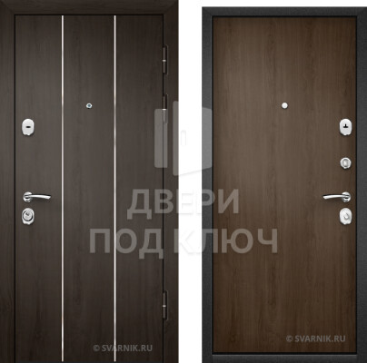 Металлическая входная уличная дверь лофт на заказ ДПК-4255