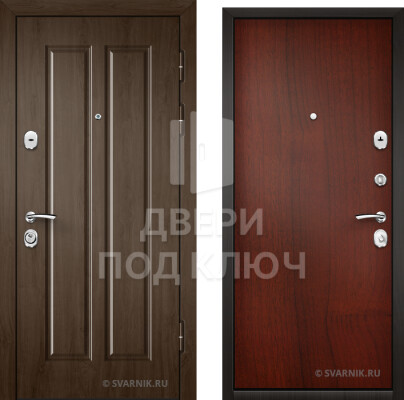 Утепленная входная дверь для коттеджа ДПК-9892
